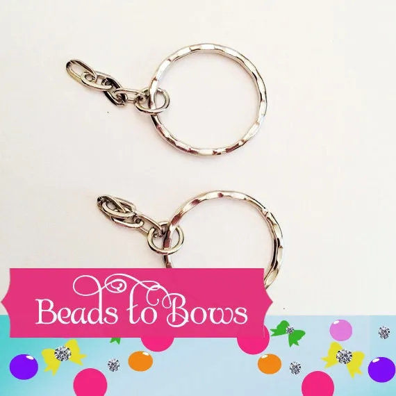 2 Silver Tone 25mm Key Rings With 1 Inch Chain, No One Likes To Lose Their keys, But It Happens, Keep A Spare So It Doesn't Happen Again