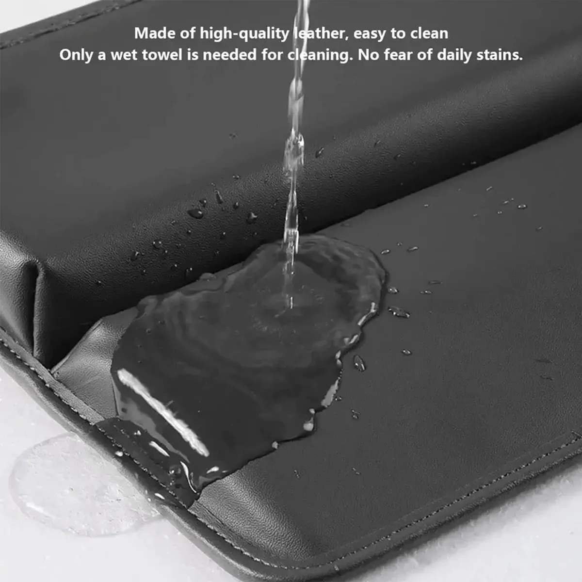 Car Seat Gap Filler Organizer, Custom-Fit For Car, Multifunctional PU Leather Console Side Pocket Organizer for Cellphones, Cards, Wallets, Keys WATY226