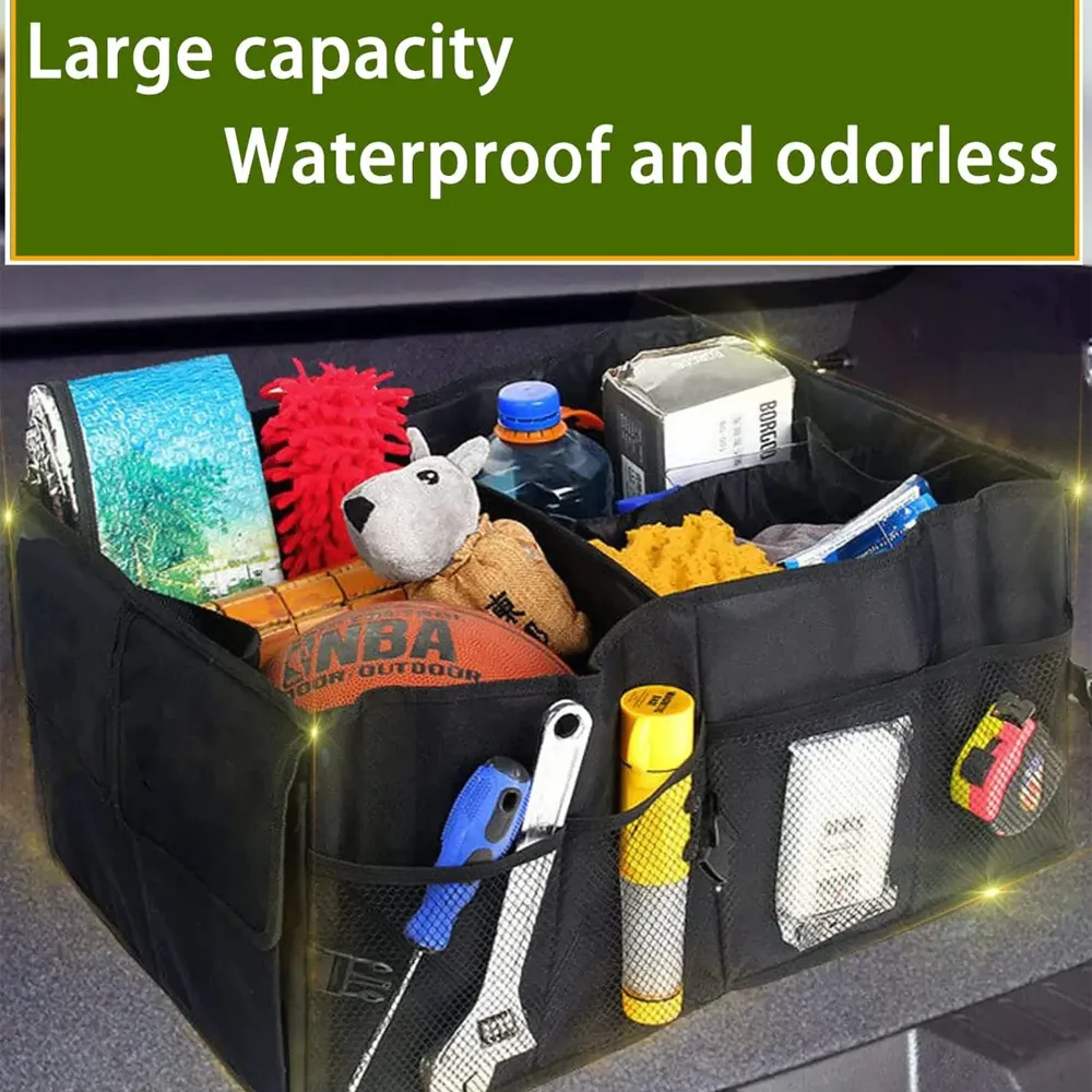 Custom Logo Car Trunk Organizer, Fit with Land Rover, Foldable Car Trunk Storage Box, Storage Bag, Waterproof, Dust-proof, Stain-Resistant