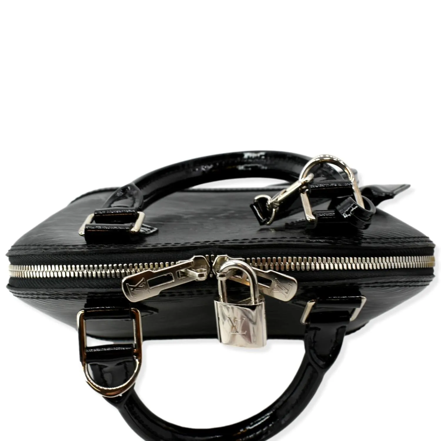 LOUIS VUITTON Alma BB Electric Epi Leather Crossbody Bag Black