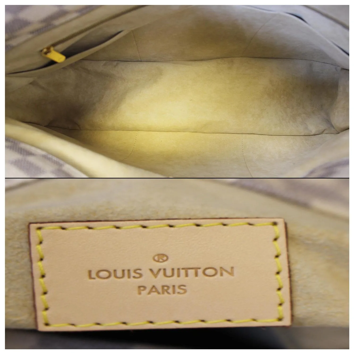 LOUIS VUITTON Artsy MM Damier Azur Shoulder Bag White