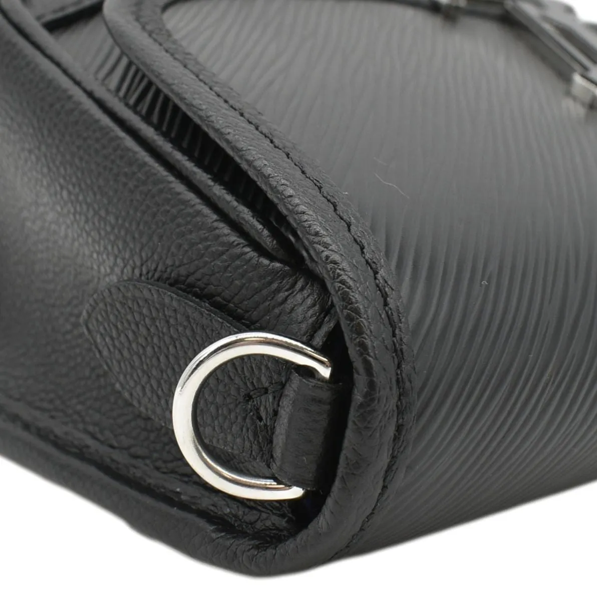 LOUIS VUITTON Buci Epi Grained Leather Shoulder Bag Black