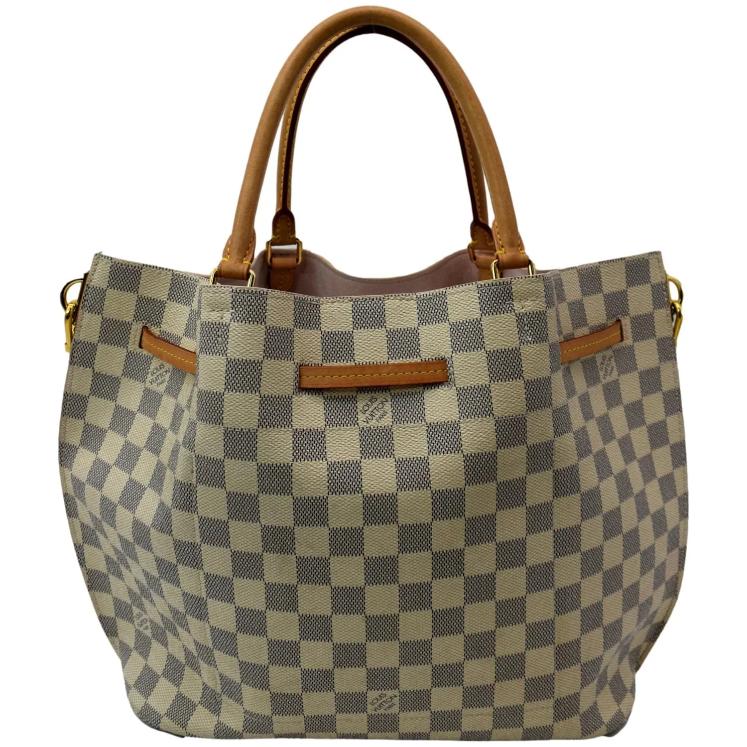 LOUIS VUITTON Girolata Damier Azur Shoulder Bag White - Hot Deals