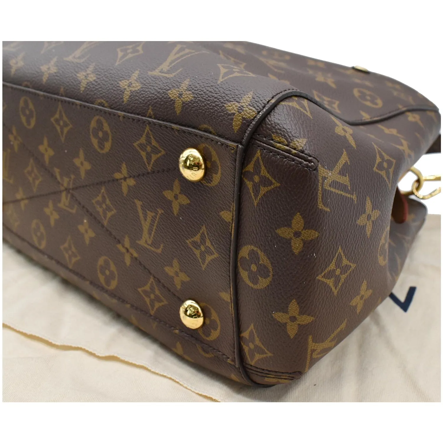 LOUIS VUITTON Montaigne MM Monogram Canvas Shoulder Bag Brown