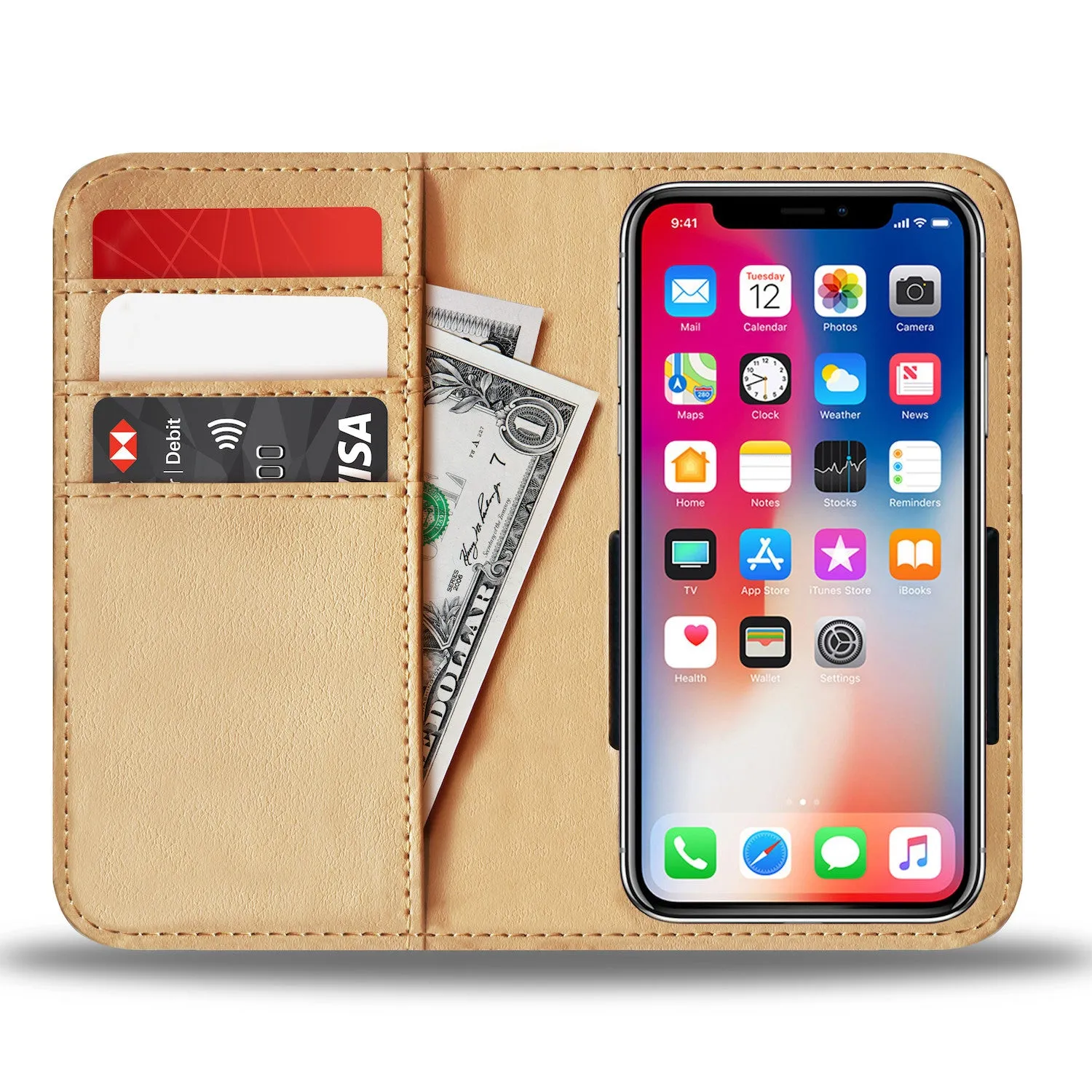 Schnauzer Phone Case Wallet - Blue
